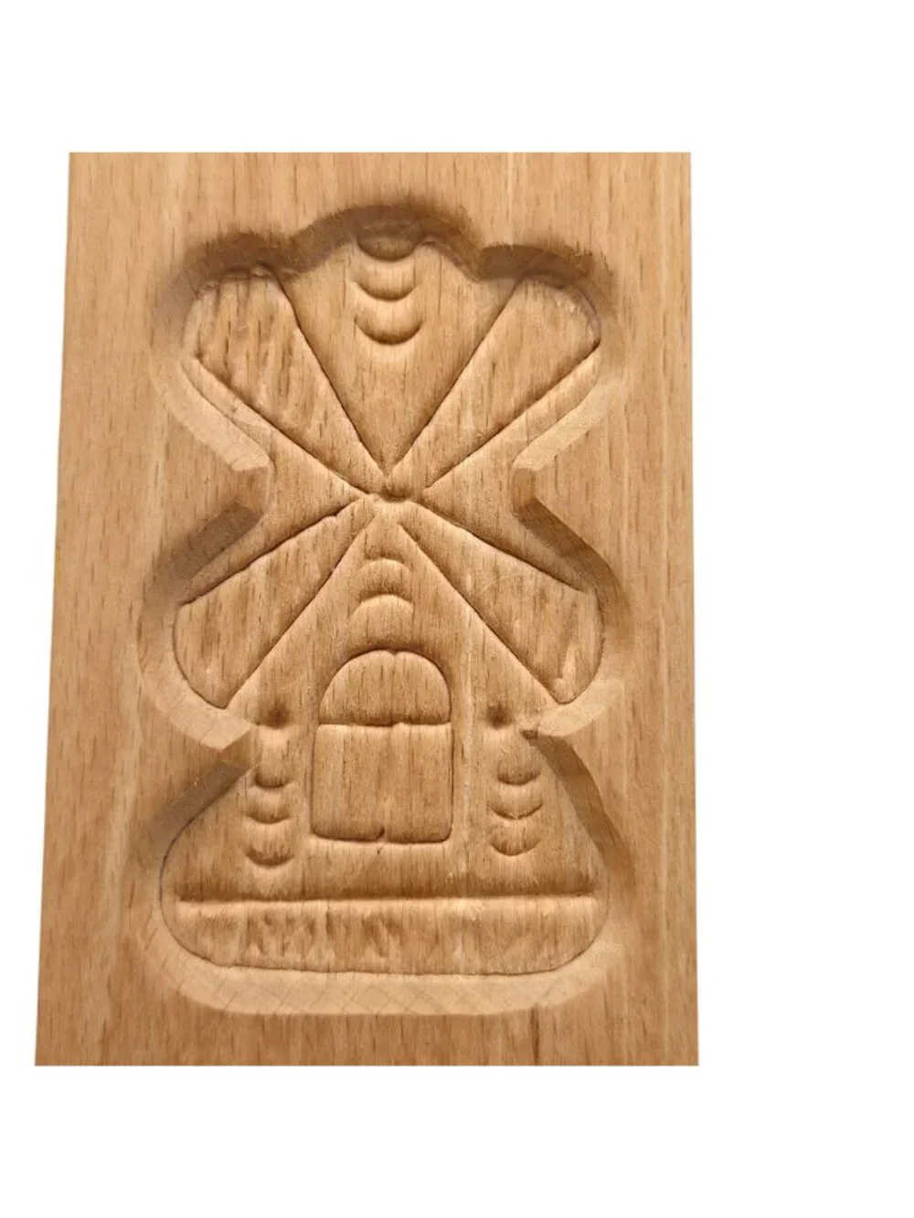 Vintage Wooden Speculaasplank Cookie Mold Carved Animal Windmill Folk Art